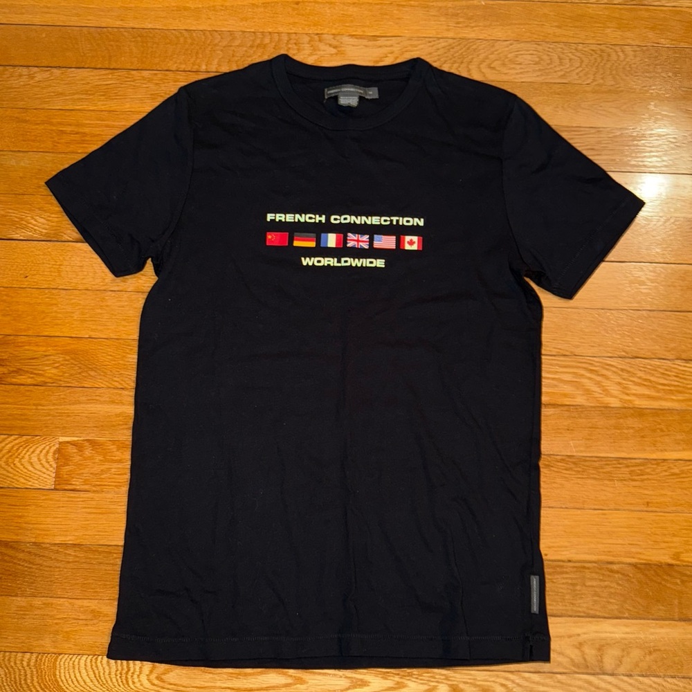 French Connection Black Short Sleeve Tee NWOT